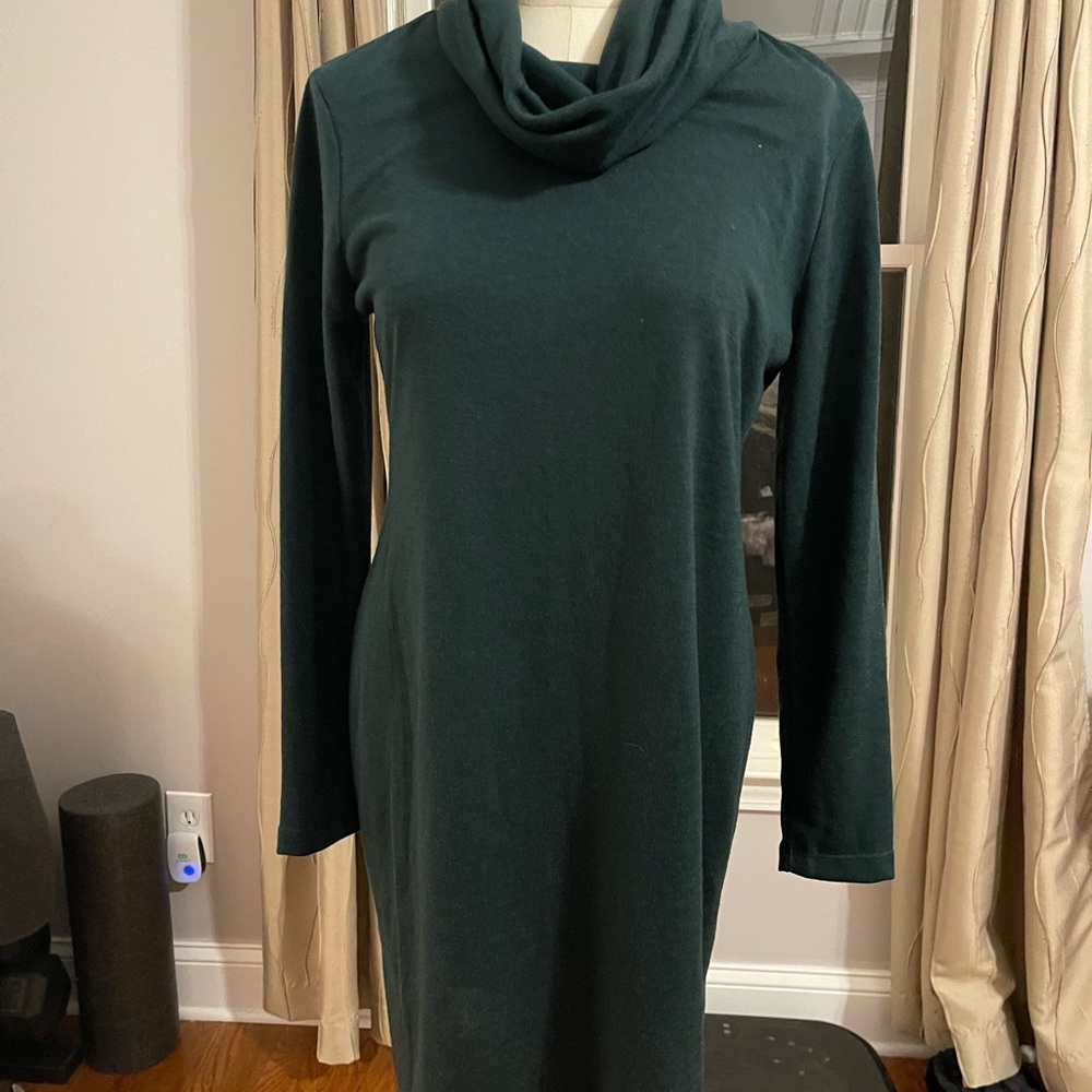Old Navy dark green Knit Cowl Neck Dress women’s petite large petite